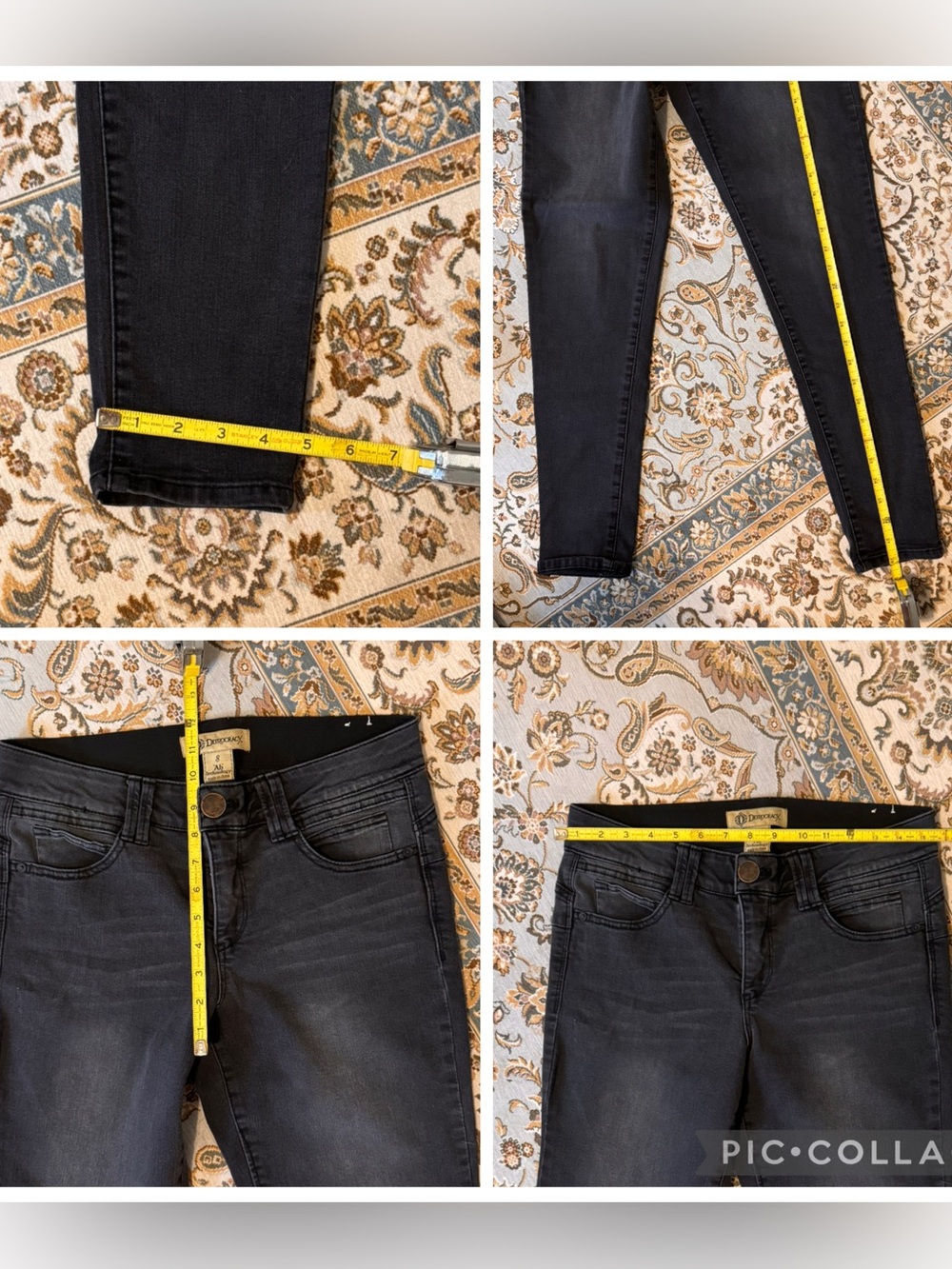 Bundle of 2 * Democracy “Ab” Technology jeans * Size 8 * Black / Blue - Picture 7 of 7